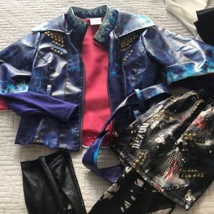 costume as set (2 piece ) leather jacket and legg